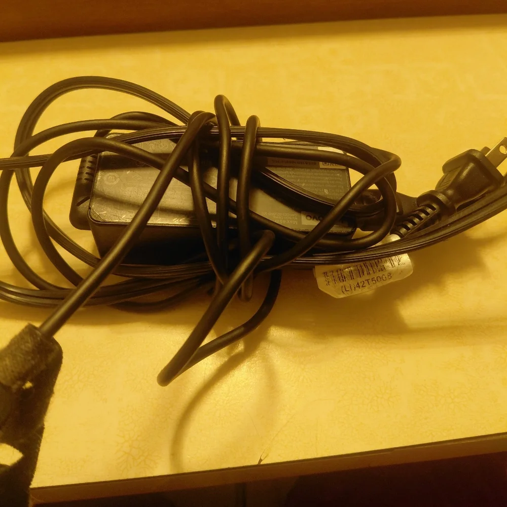 Black Laptop Power Adapter Cable